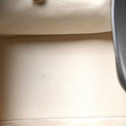 The Row Polished Saddle Calfskin Soft Margaux 17 Black 5 of 9