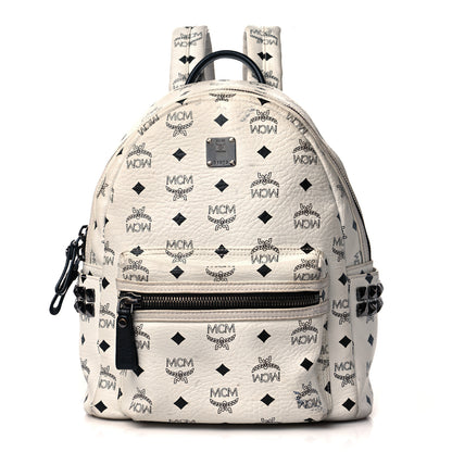 MCM Visetos Small Side Stud Stark Backpack White 1 of 18