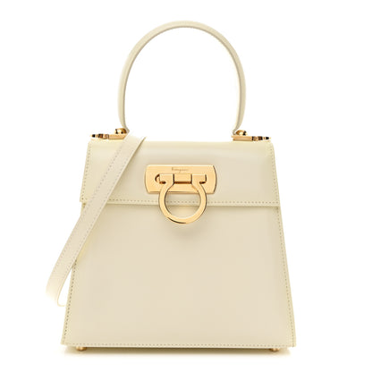 Salvatore Ferragamo Brushed Off Calfskin Small Iconic Top Handle Bag Magnolia 1 of 13