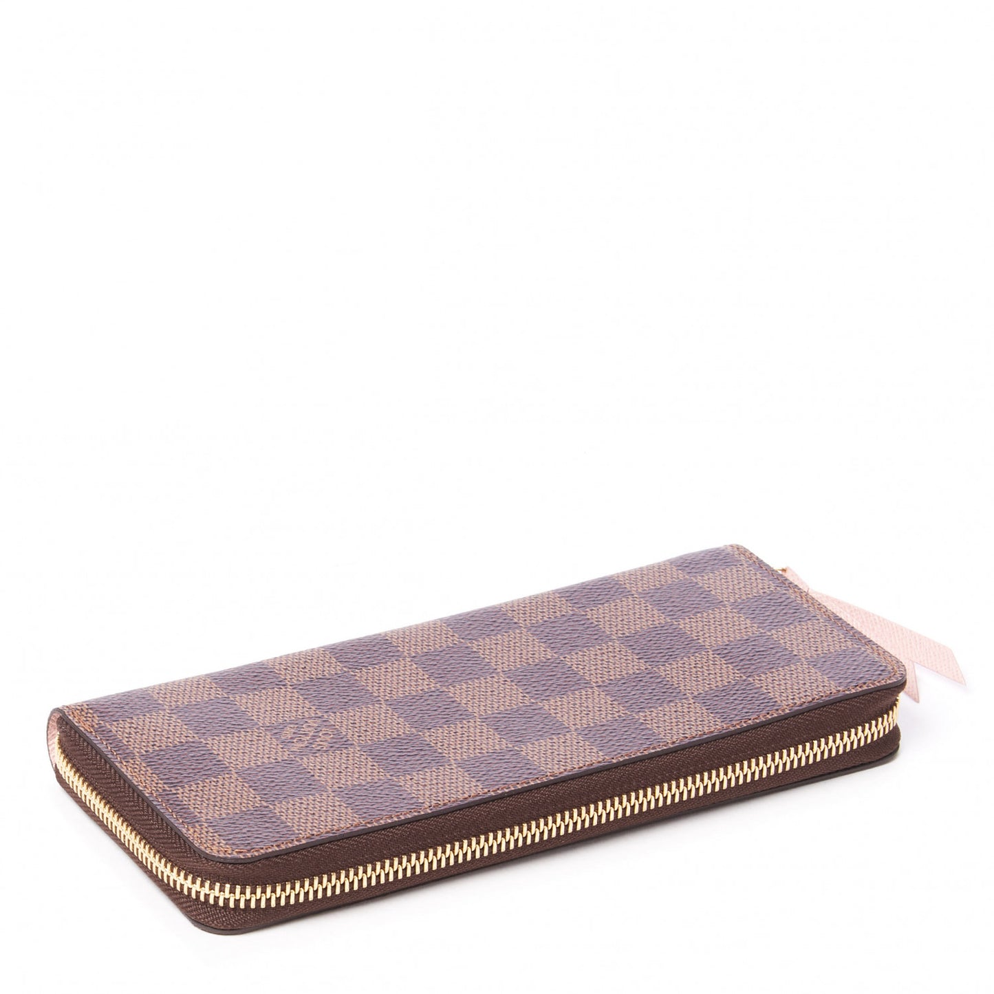 Damier Ebene Clemence Wallet Rose Ballerine