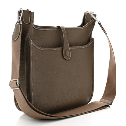 Hermes Taurillon Clemence EVELYNE III PM Etoupe 3 of 11