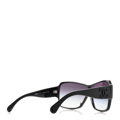 Chanel Acetate Shield Sunglasses 5449-A Black 4 of 8