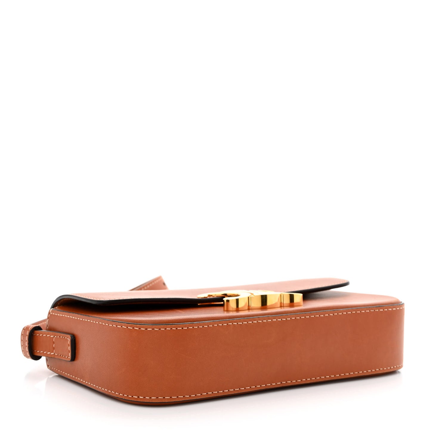Natural Calfskin Triomphe Shoulder Bag Tan
