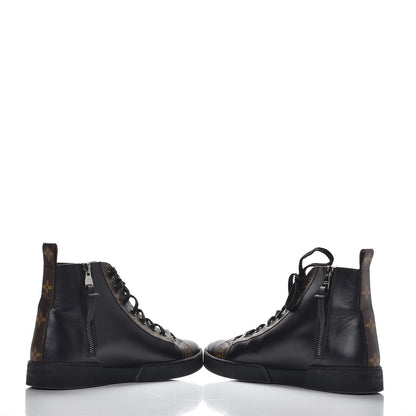Louis Vuitton Calfskin Monogram Checkpoint Sneaker Boot 38 Black 5 of 11
