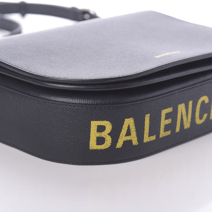Balenciaga Signature Grained Calfskin Logo S Ville Day Bag Bleu Tempete Jaune 7 of 8