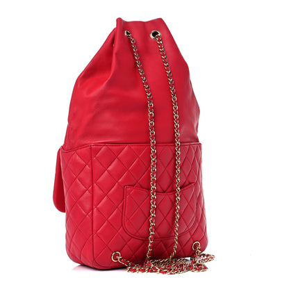Chanel Lambskin Quilted Large In Seoul Backpack Red 2 of 12