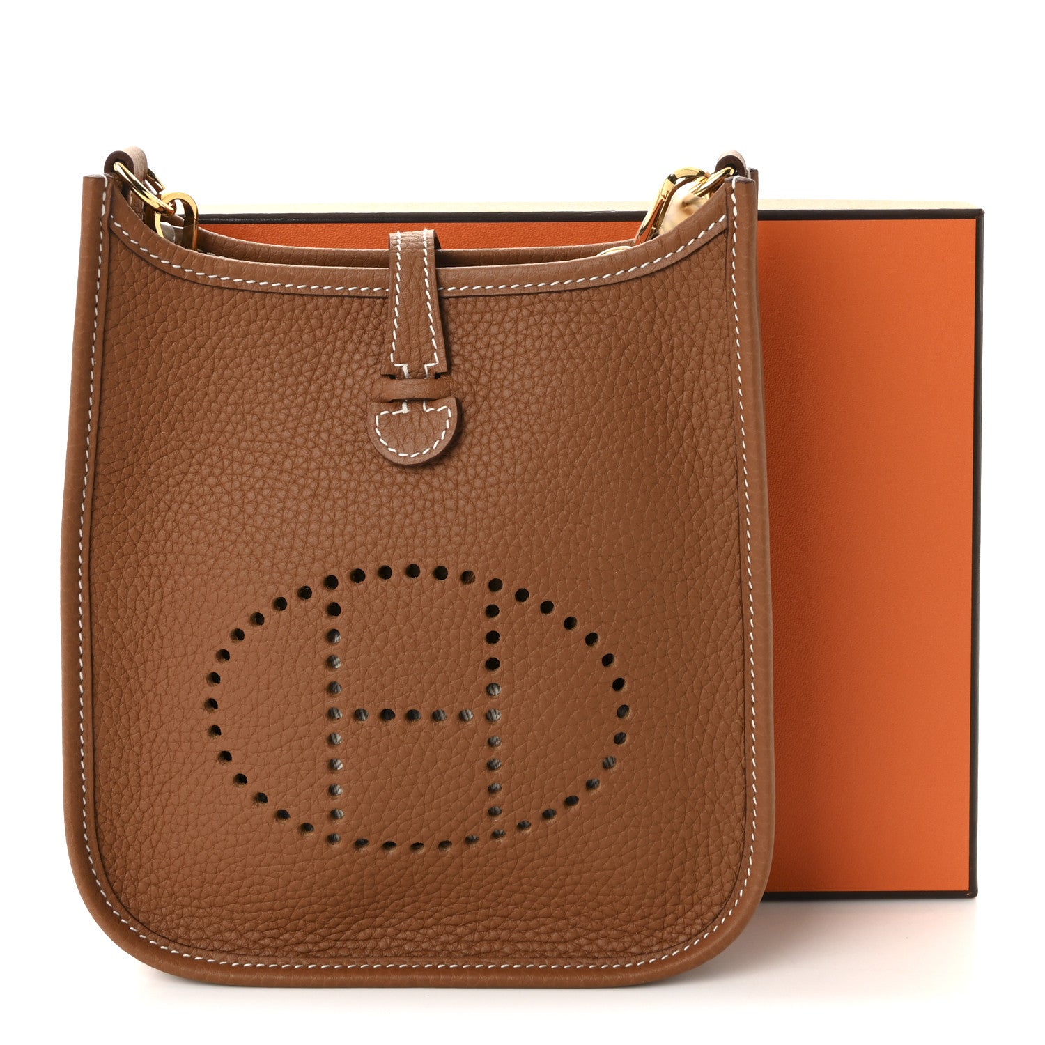 Hermes Taurillon Clemence Evelyne TPM Gold 10 of 10