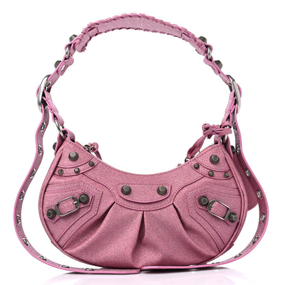 Balenciaga Sparkling Fabric Le Cagole Shoulder Bag XS Sweet Pink 2 of 9