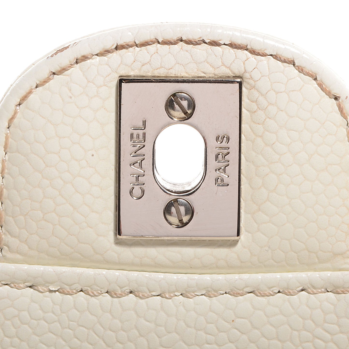 Caviar Quilted East West Flap White