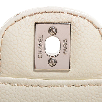 Chanel Caviar Quilted East West Flap White 6 of 8