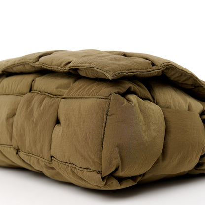 Bottega Veneta Nylon Intrecciato Padded Tech Maxi Cassette Bag Mud 9 of 9