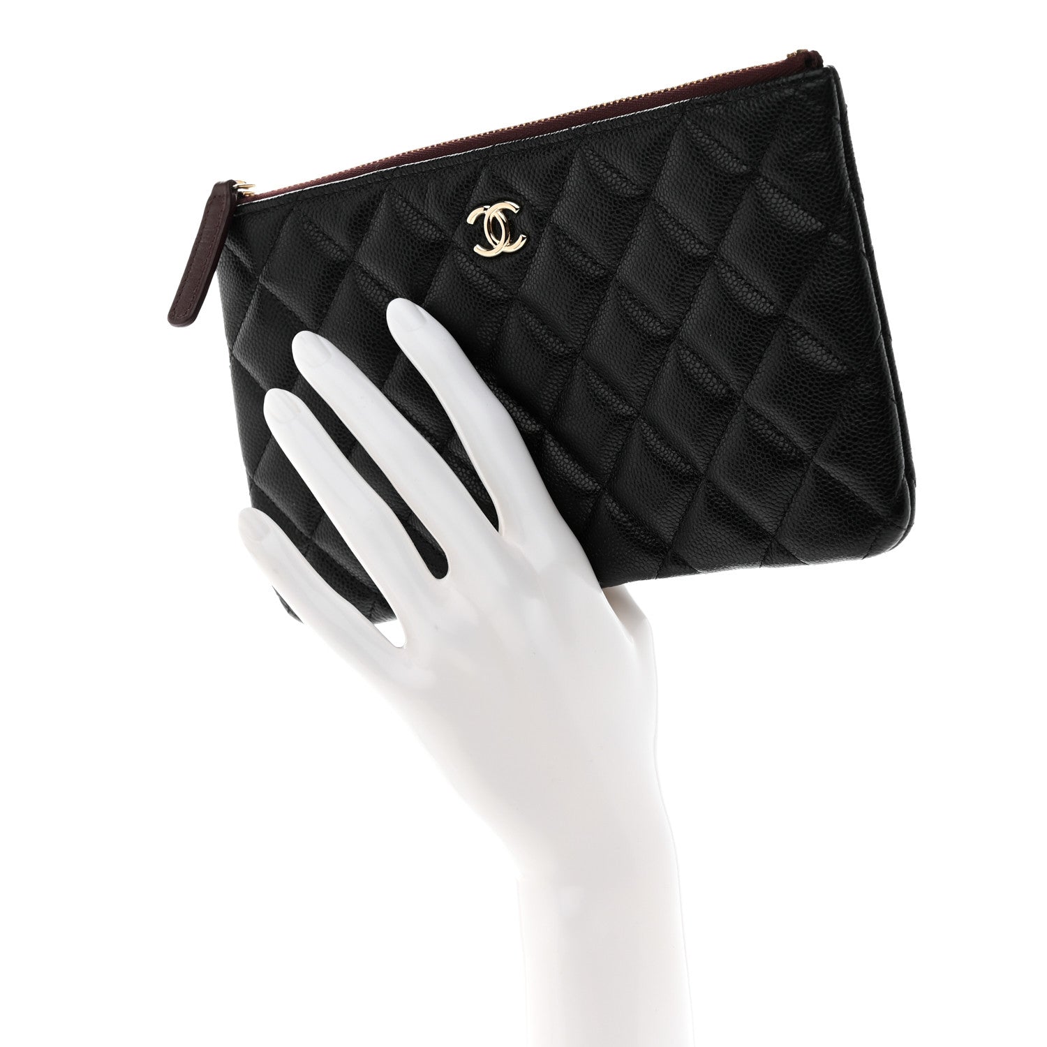 Chanel Caviar Quilted Cosmetic Case Black 2 of 8