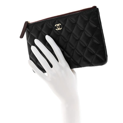 Chanel Caviar Quilted Cosmetic Case Black 2 of 8