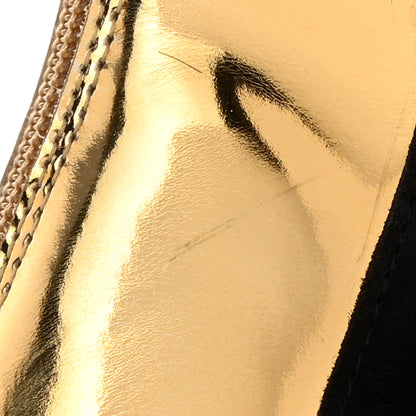 Christian Louboutin Veau Velours Specchio 100 Delicotte Booties 37.5 Black Gold 12 of 16