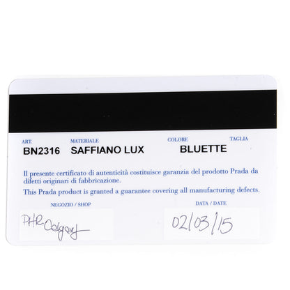 Prada Saffiano Lux Mini Double Zip Tote Bleuette 12 of 13