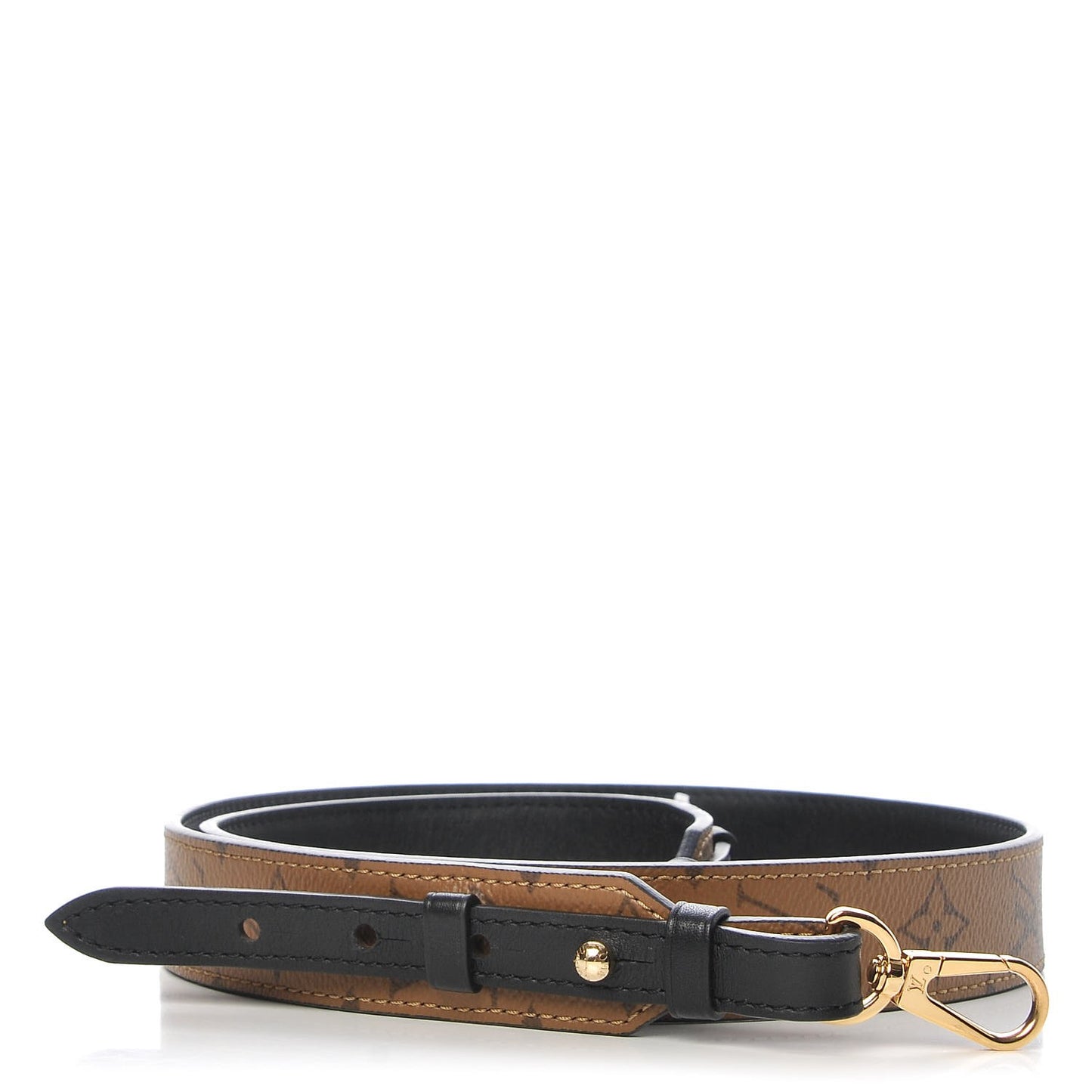 Reverse Monogram Bandouliere Shoulder Strap XL Black