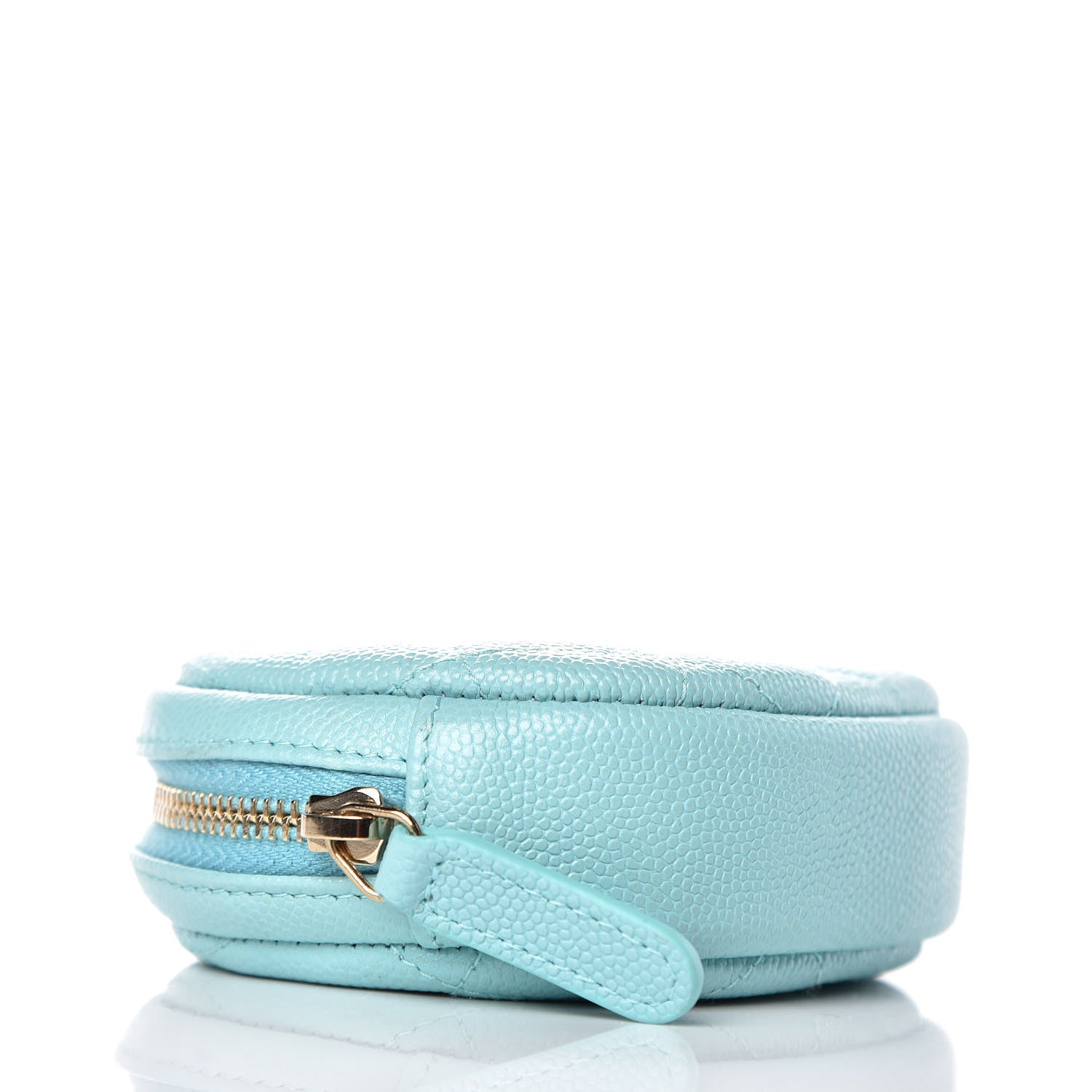 Chanel Caviar Quilted Zip Around Classic Coin Purse Light Blue 4 of 8