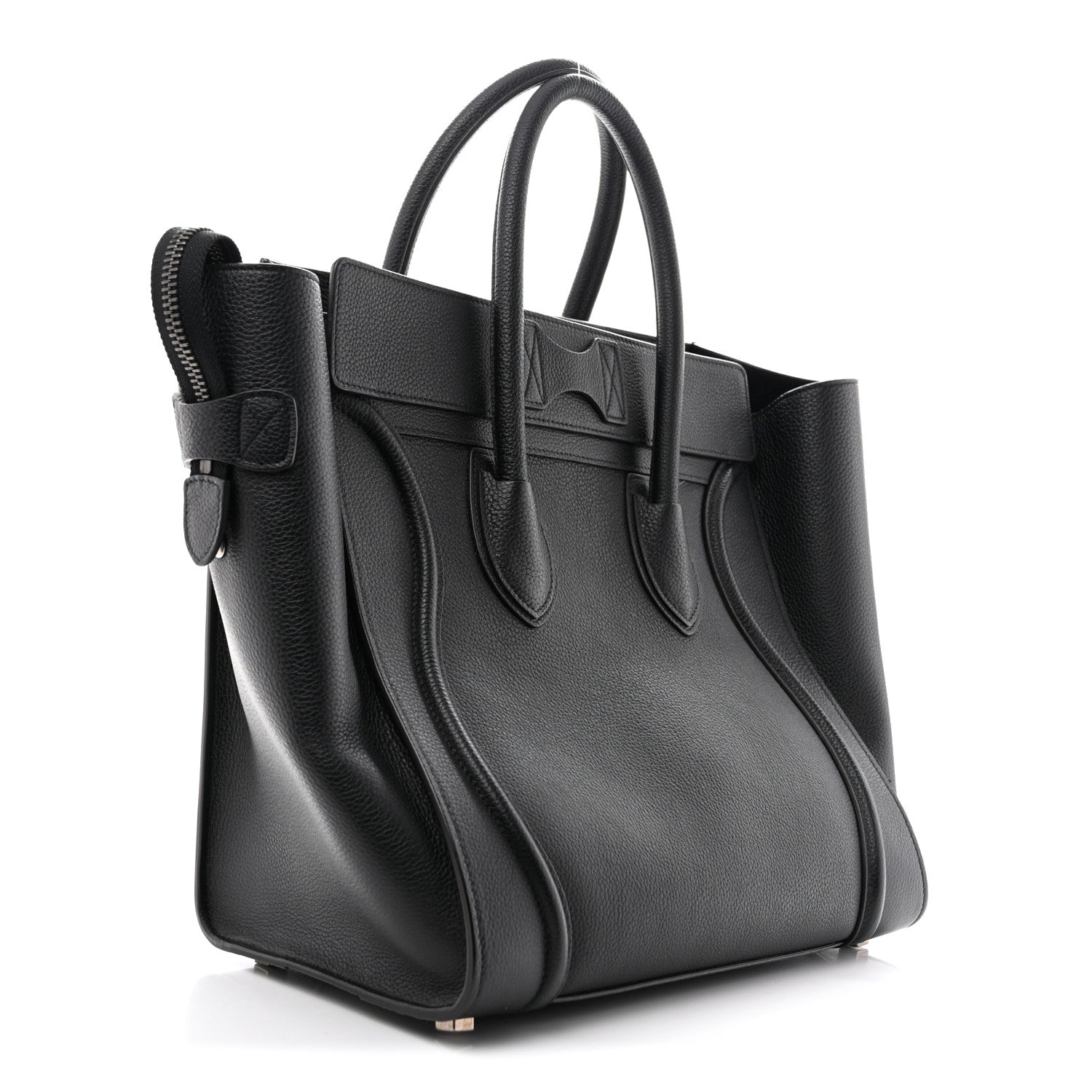 Celine Drummed Calfskin Mini Luggage Black 3 of 11