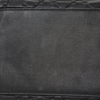 Chanel Iridescent Calfskin Stitched Extra Large Just Mademoiselle Bowling Bag Black 12 of 15