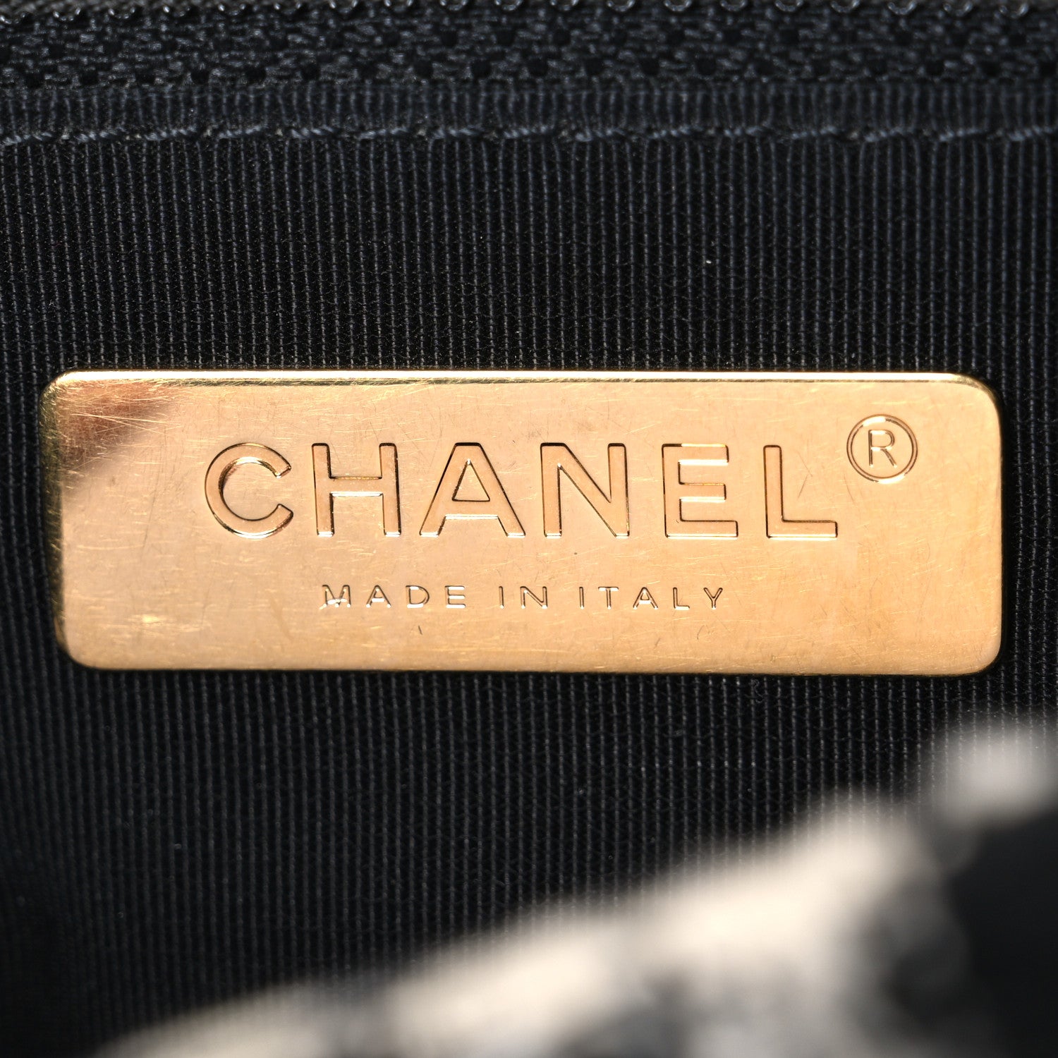 Chanel Tweed Quilted Medium Chanel 19 Flap Black Ecru White 6 of 10