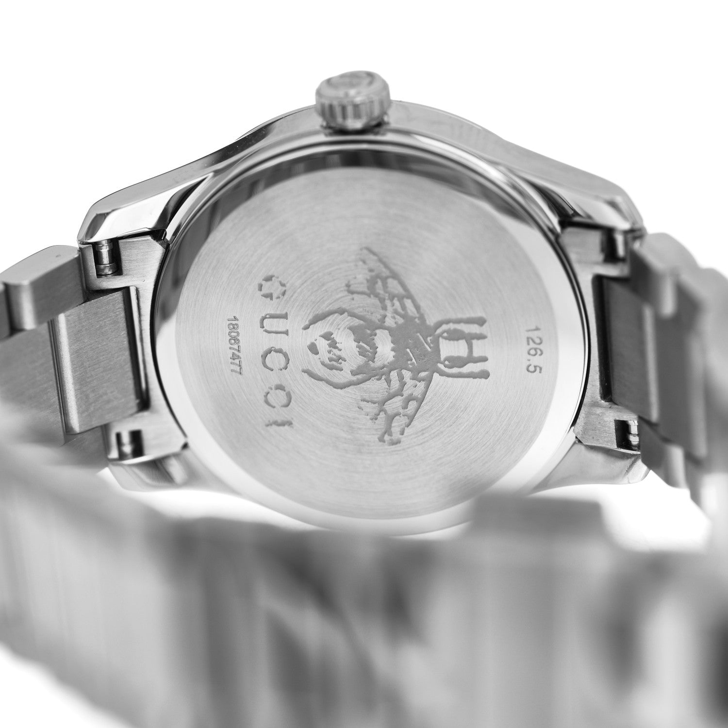 Gucci Stainless Steel 27mm G-Timeless Cat Quartz Watch 4 of 5