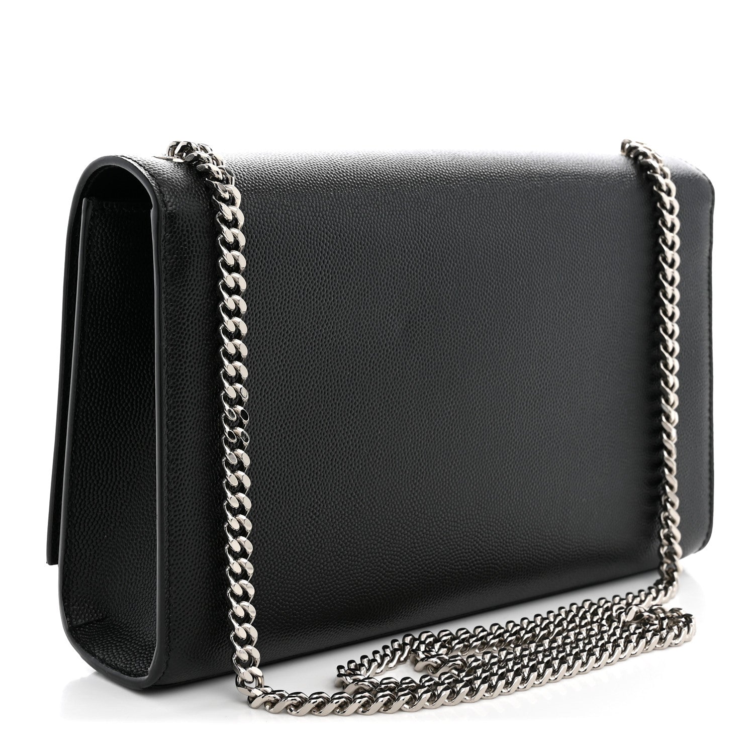 Saint Laurent Grain De Poudre Medium Classic Monogram Kate Satchel Black 2 of 10