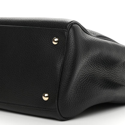 Gucci Pebbled Calfskin Medium Bamboo Shopper Tote Black 10 of 10