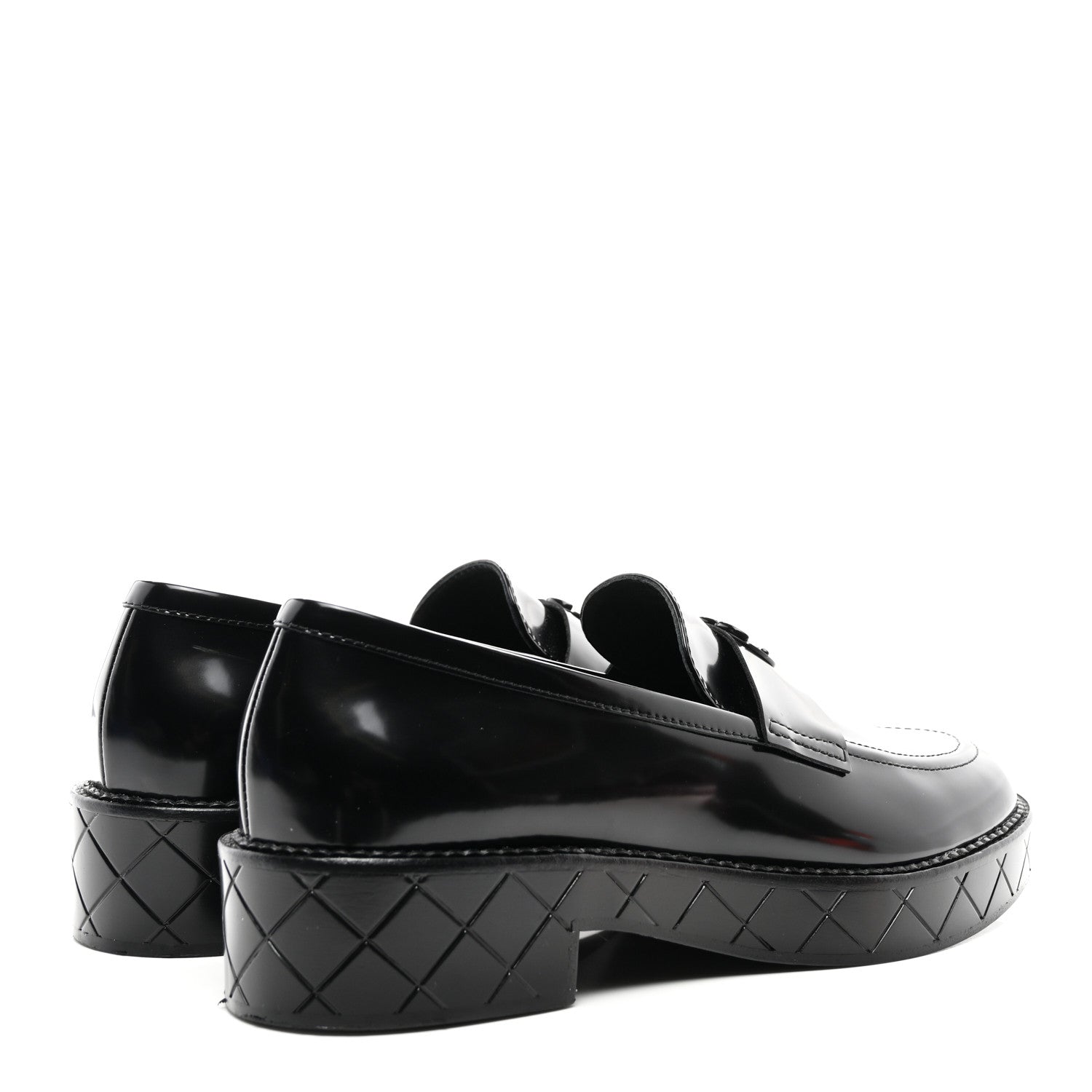 Chanel Shiny Calfskin Quilted CC Mocassin Loafers 41 Black 4 of 10