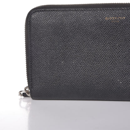 Givenchy Grained Calfskin Zip Around Wallet Black 9 of 9