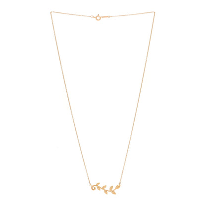 Tiffany 18K Yellow Gold Paloma Picasso Olive Leaf Vine Pendant Necklace 3 of 5