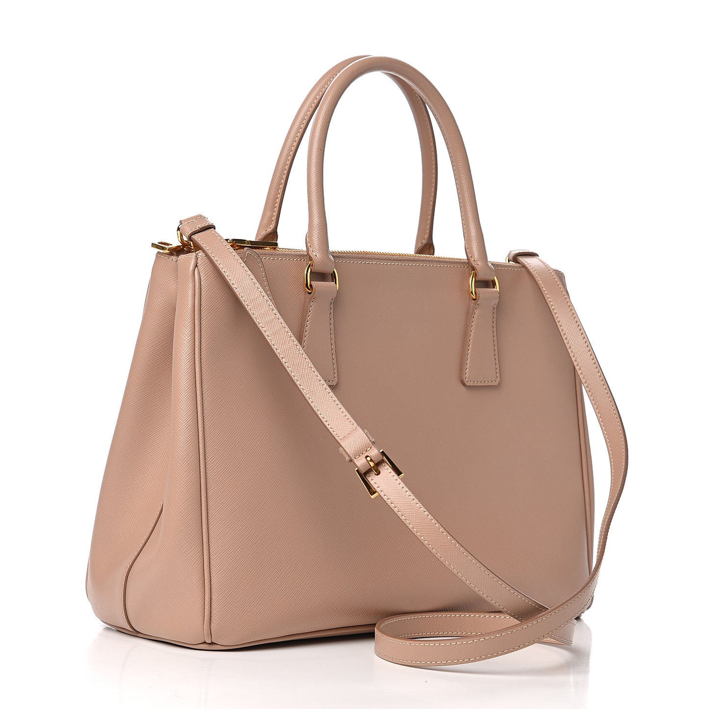 Saffiano Medium Galleria Double Zip Tote Cipria