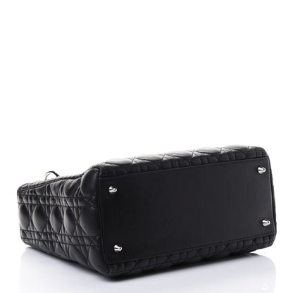 Christian Dior Lambskin Cannage Medium Lady Dior Black 3 of 4