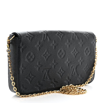Louis Vuitton Empreinte Pochette Felicie Chain Wallet Black 4 of 14