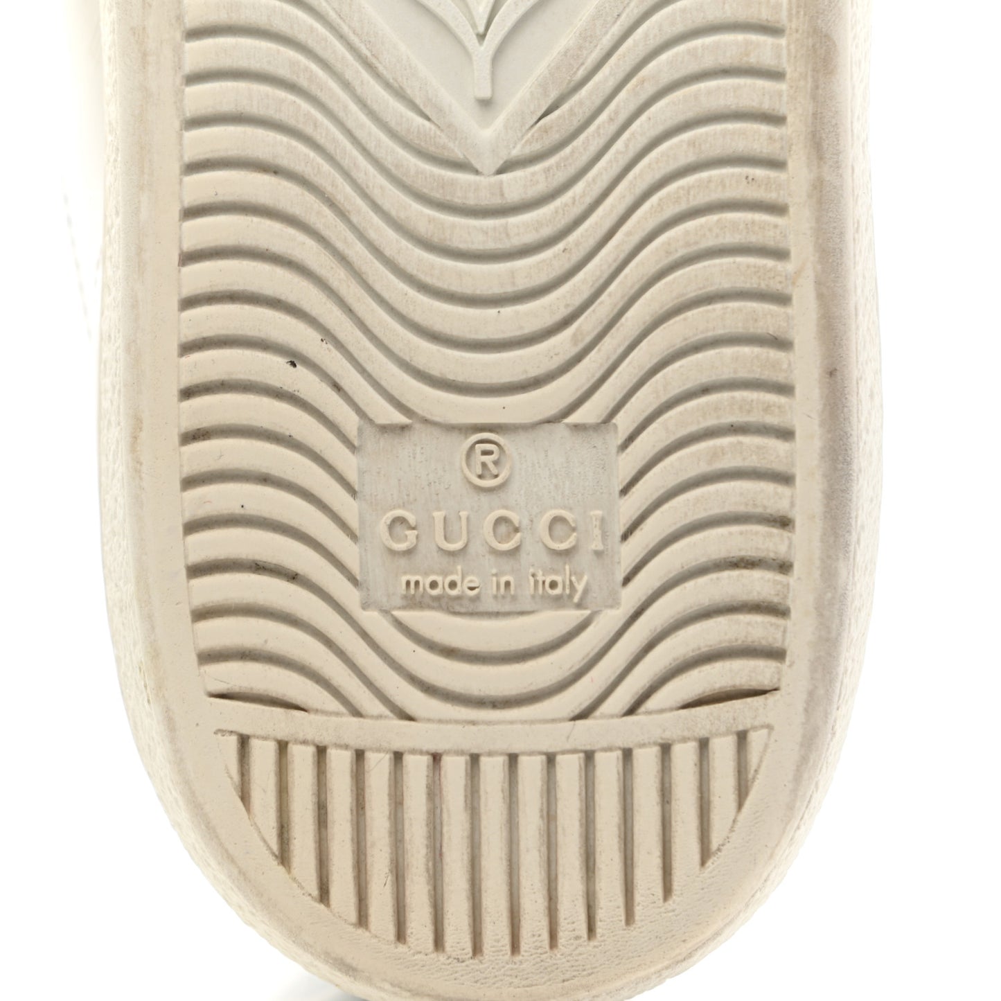 Calfskin Crocodile Web Womens Ace Sneakers 37 White Green