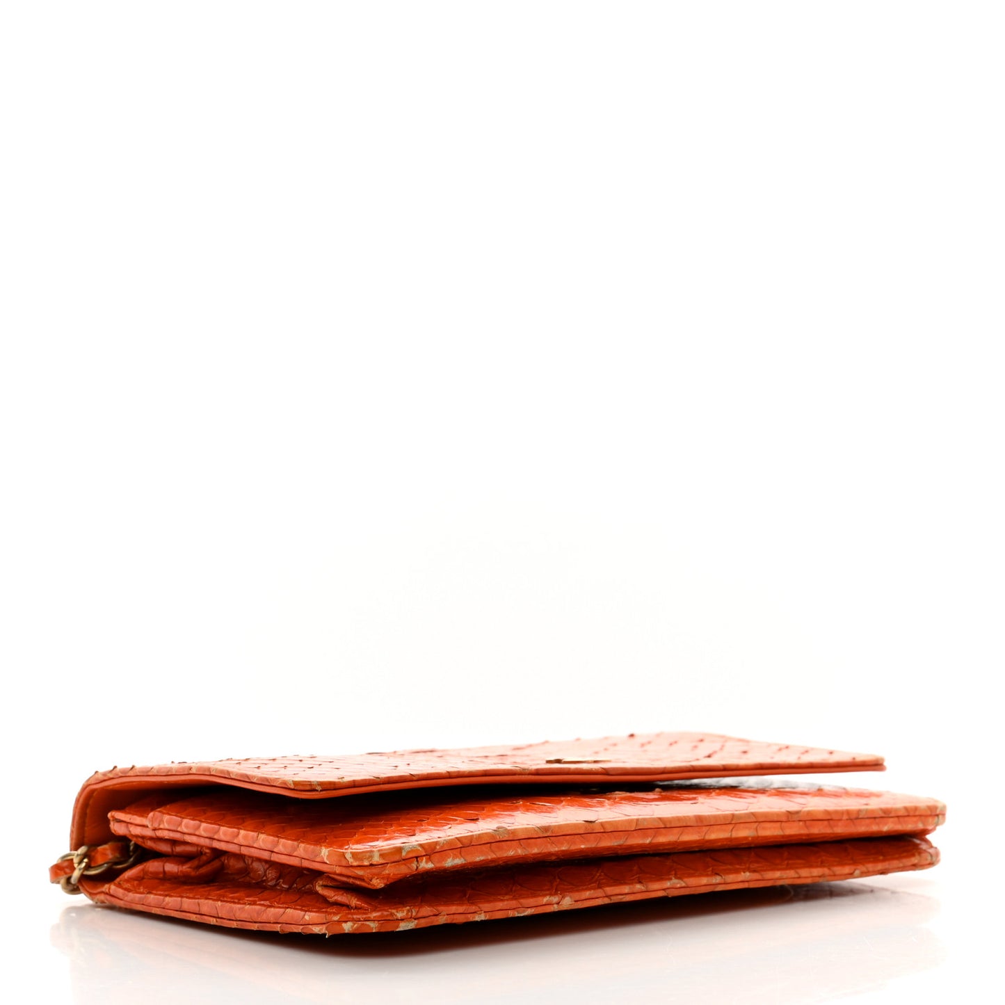 Snakeskin Wallet On Chain WOC Orange
