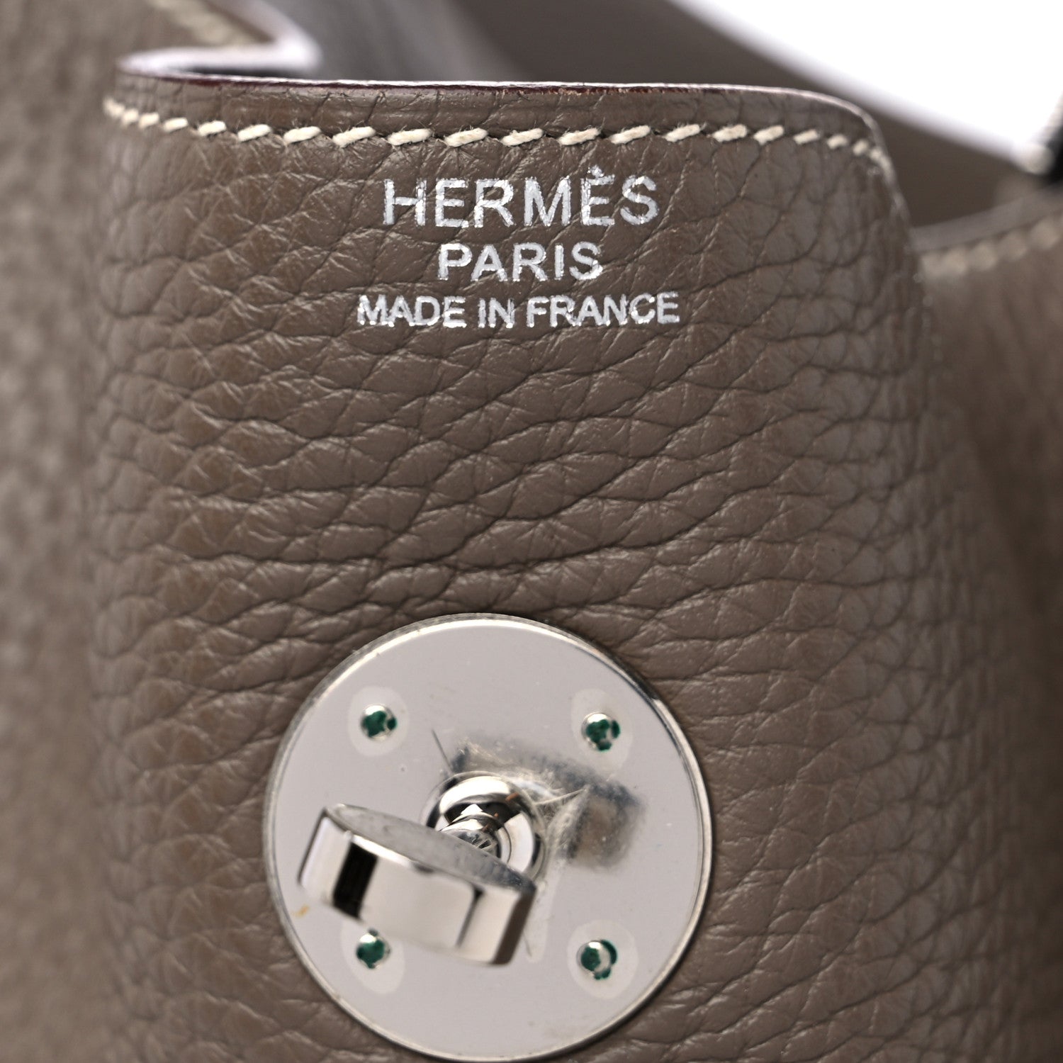Hermes Taurillon Clemence Lindy 30 Etoupe 7 of 14