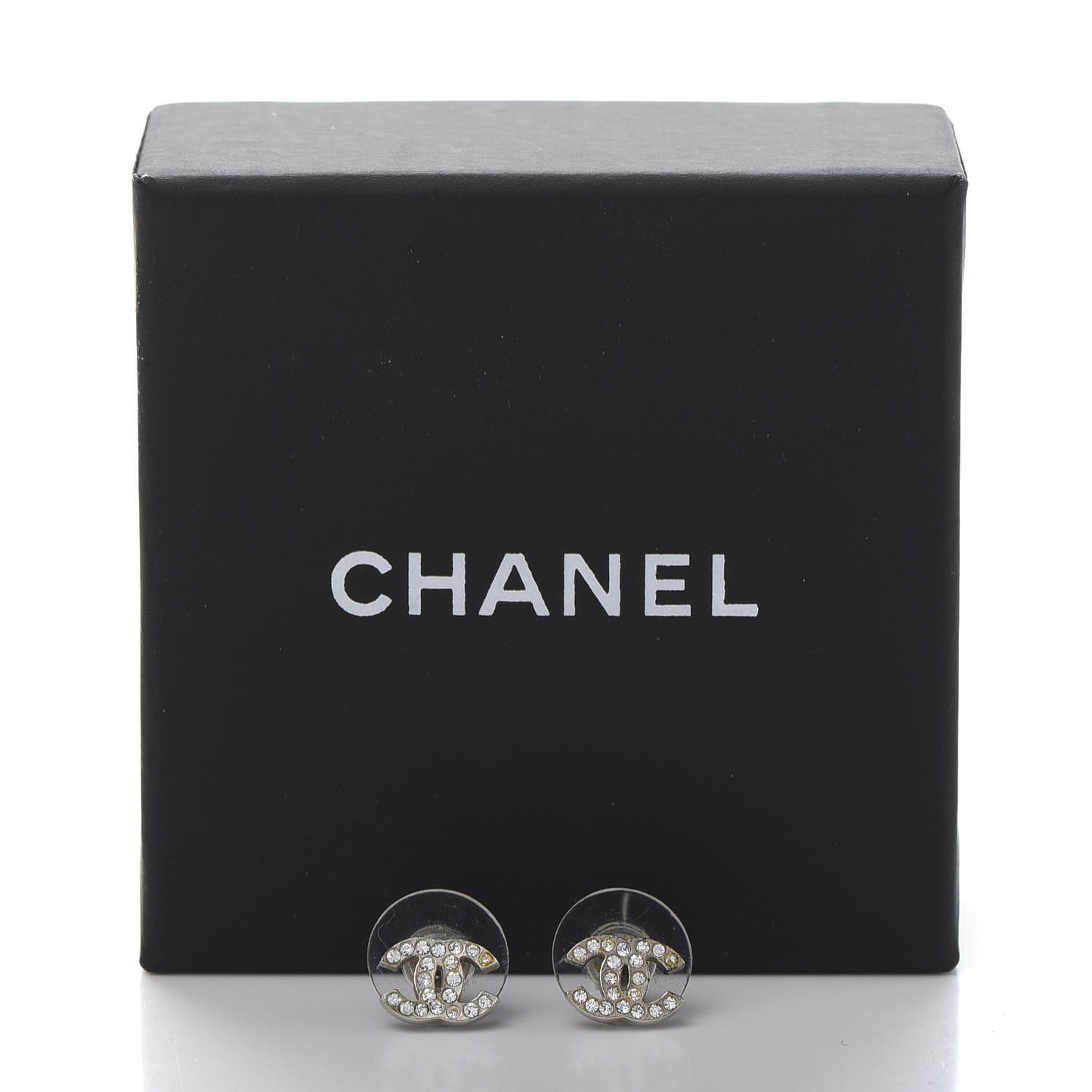 Crystal Mini Timeless CC Earrings Silver