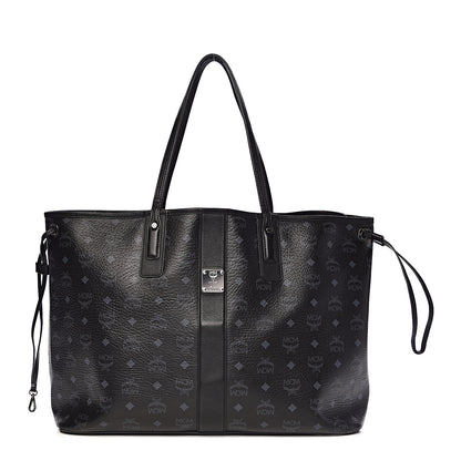 MCM Visetos Large Liz Reversible Shopper Tote Black 1 of 19