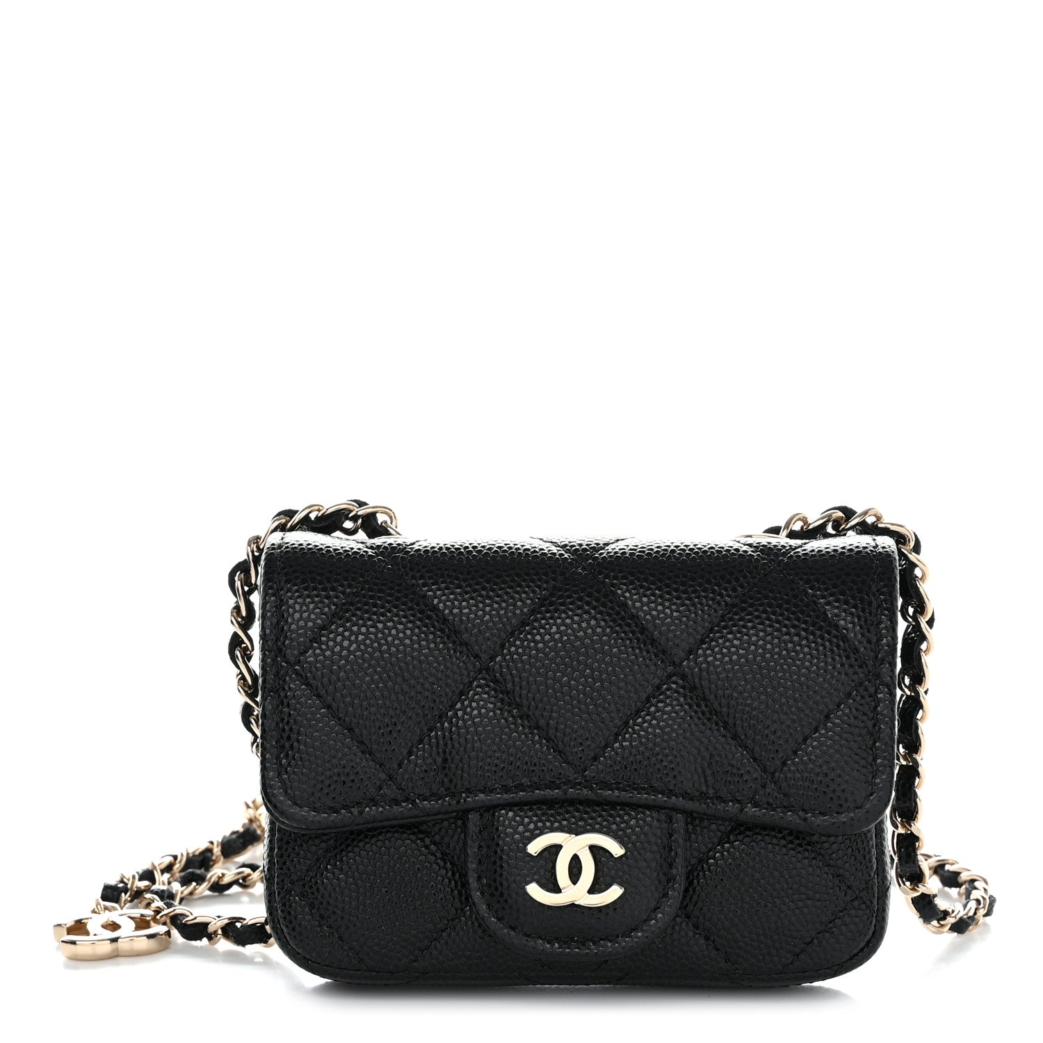 Chanel Caviar Quilted Mini Chain Belt Bag Black 1 of 12