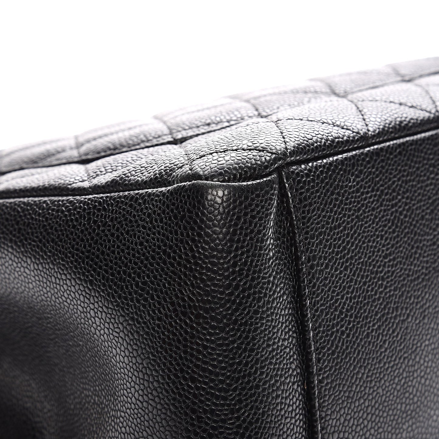 Caviar Quilted Grand Shopping Tote GST Black