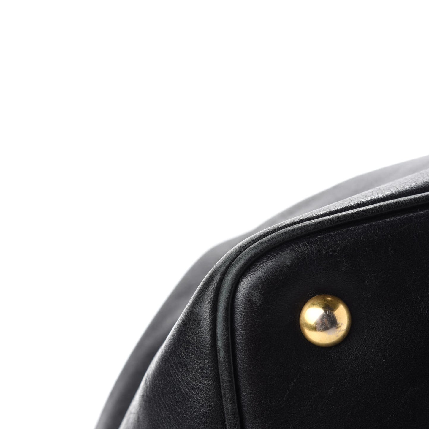 Calfskin Large Emmanuelle Bucket Bag Black
