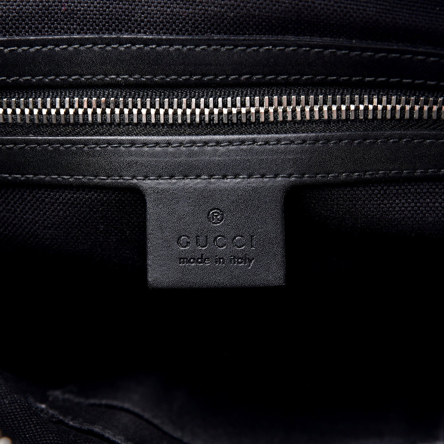 GG Supreme Monogram Appia Calfskin Web Flat Messenger Bag Black Grey