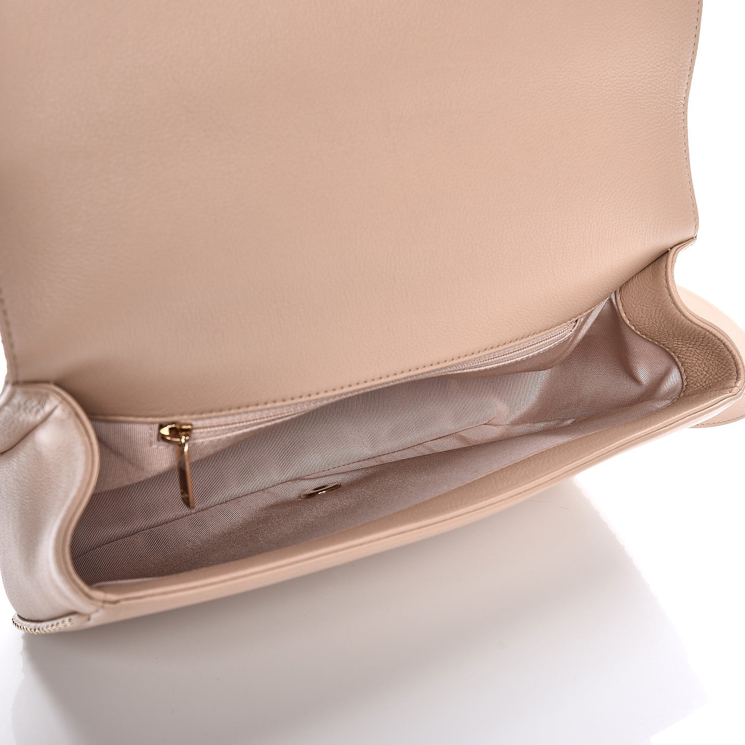 Chanel Caviar Quilted Large Studded Flap Beige 6 of 9
