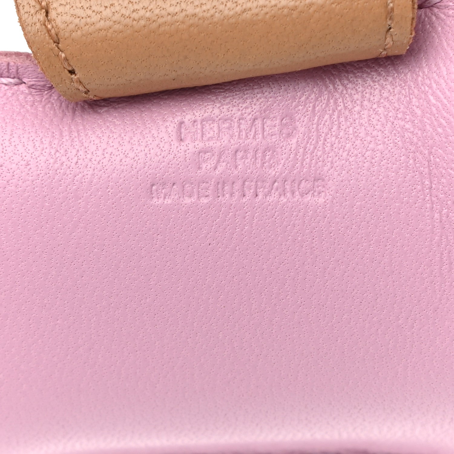 Hermes Milo Lambskin Grigri Rodeo Horse Bag Charm MM Mauve Sylvestre Craie Chai 4 of 5