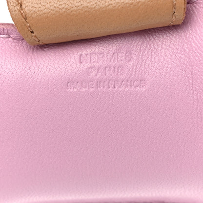 Hermes Milo Lambskin Grigri Rodeo Horse Bag Charm MM Mauve Sylvestre Craie Chai 4 of 5