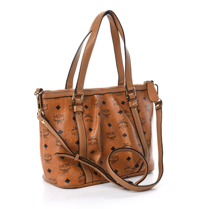 MCM Visetos Essentials Shopper Tote Cognac 3 of 10
