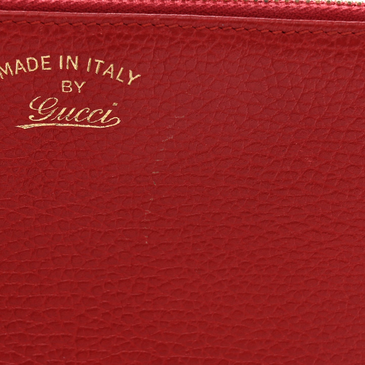 Dollar Calfskin Swing Wristlet Wallet Red