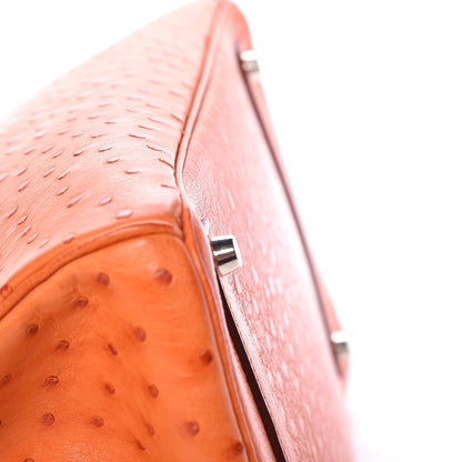 Hermes Ostrich Birkin 35 Orange 33 of 33