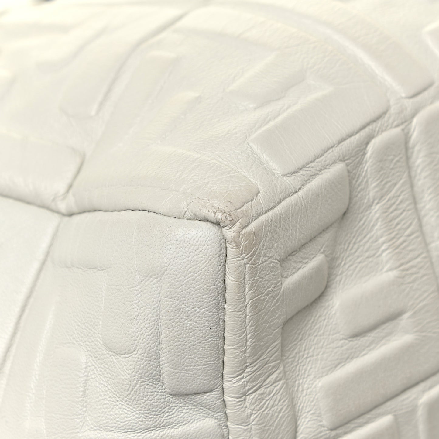 Nappa FF 1974 Embossed Small Boston White