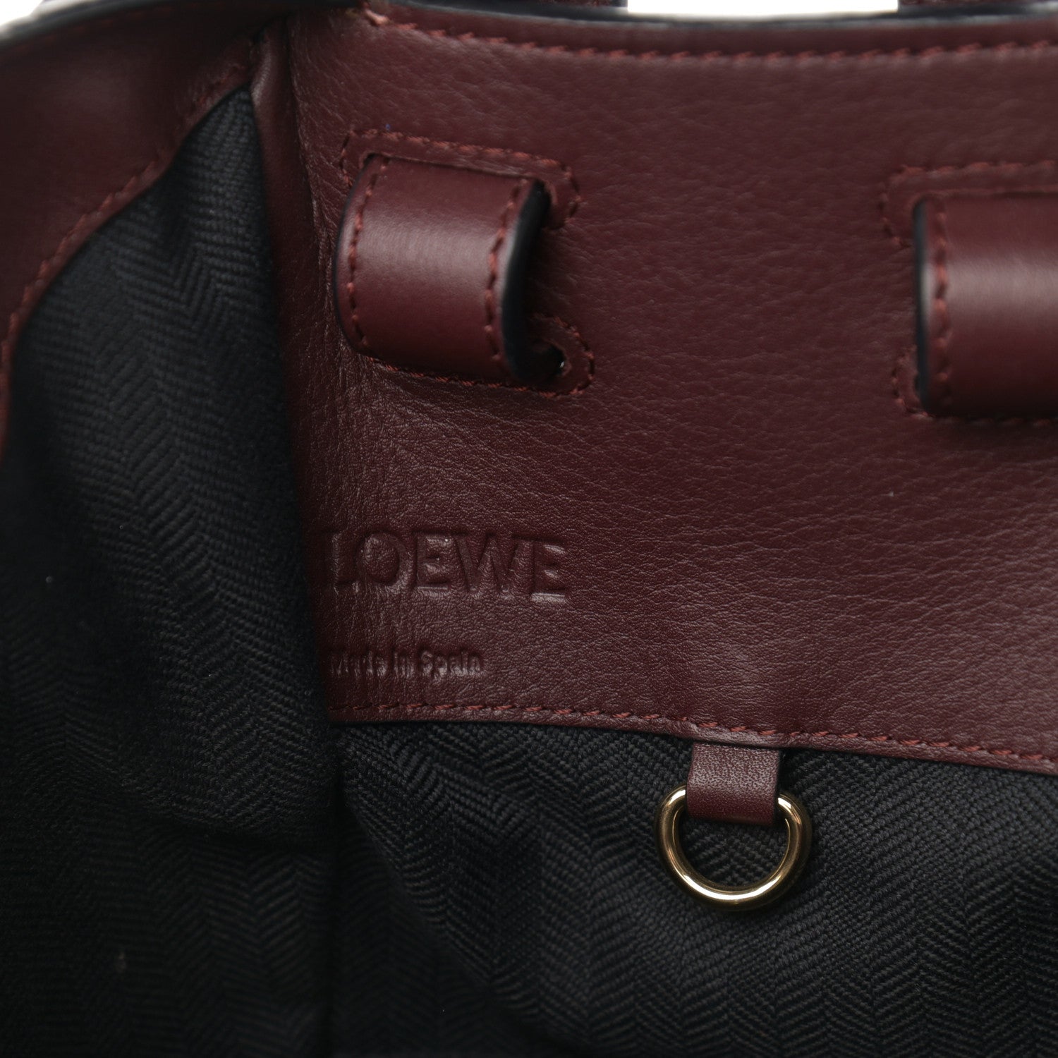 Loewe Calfskin Small Hammock Shoulder Bag Maroon Oxblood 6 of 10